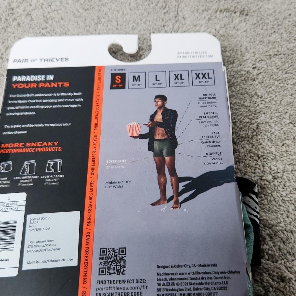 Men's 2 Pack Of Boxer Briefs - Small - Picture 6 of 13